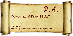 Pokorni Afrodité névjegykártya